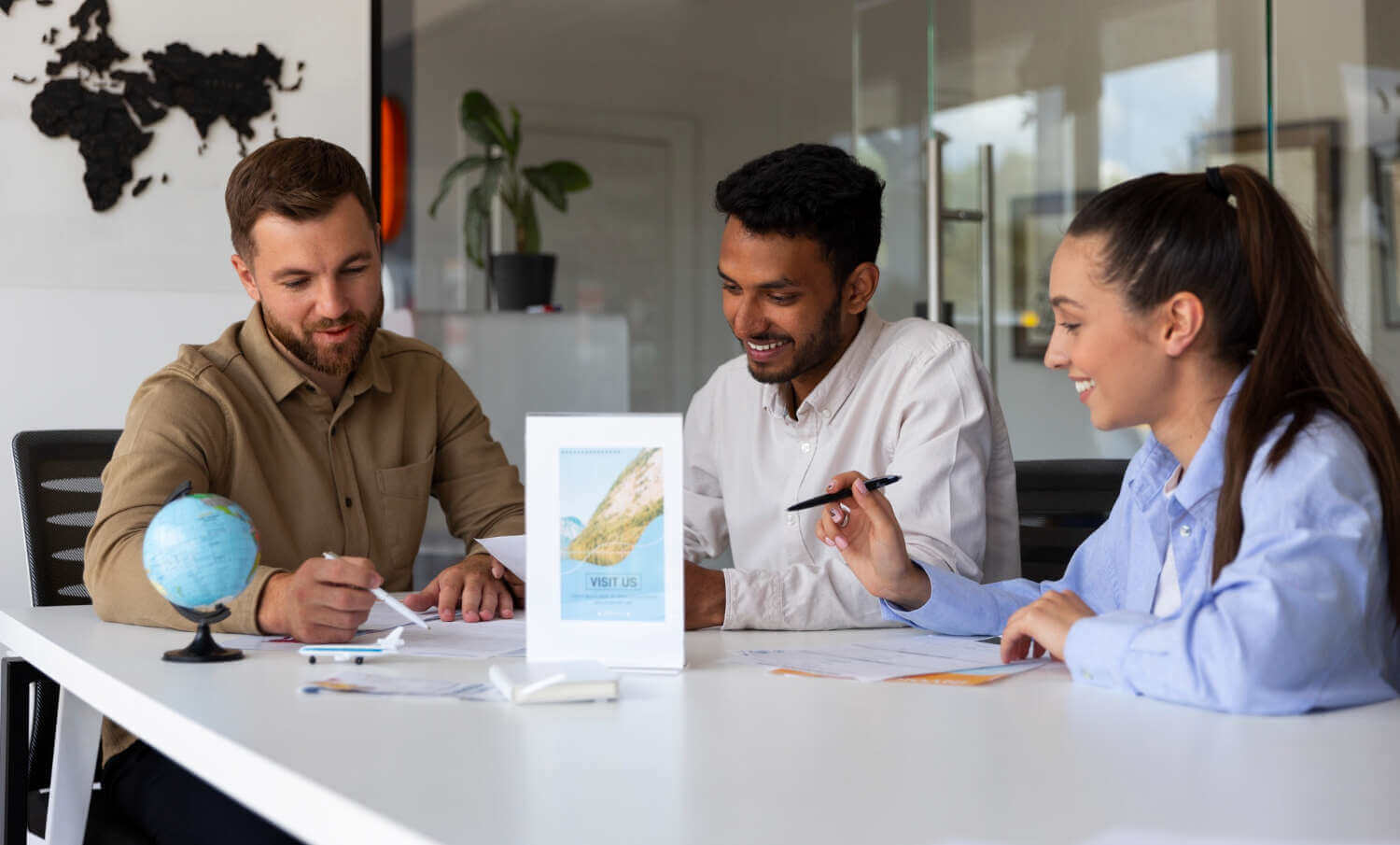 What benefits do title search companies have over physically visiting a land records office?